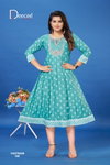Vastram By Deecee Roman Printed Flared Anarkali Kurtis Suppliers In India